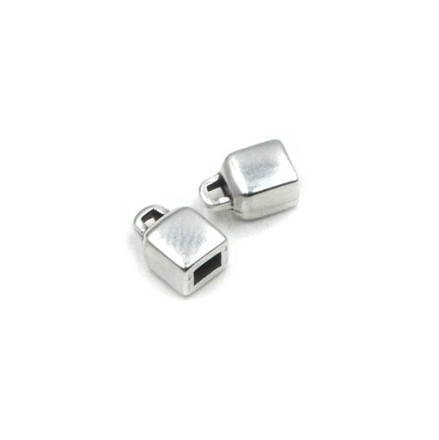 3mm Rounded Loop Ends- Antique Silver (1 pair)