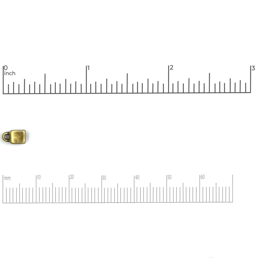 3mm Rounded Loop Ends- Antique Silver (1 pair)