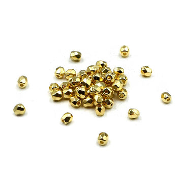 3mm- 24Kt Gold Plated