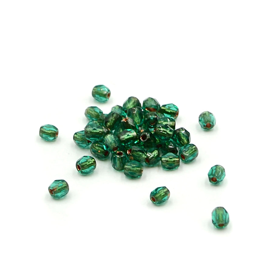 3mm- Emerald Copper-Lined