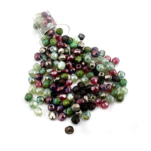 Stained Glass Mix - 3mm Czech Fire Polished Bead Mix