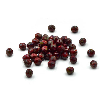 4mm- Picasso Opaque Red