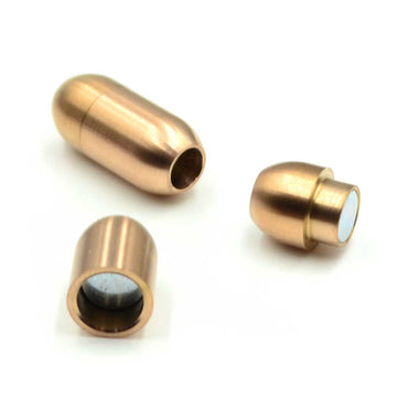 Smooth Barrel Clasp 4mm- Matte Rose Gold