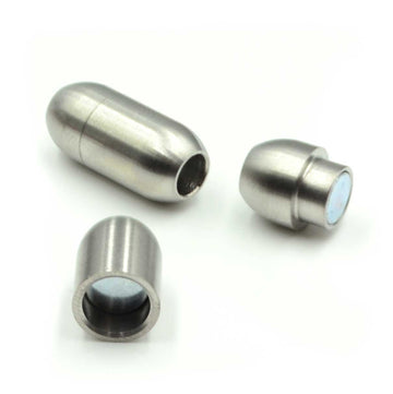 Smooth Barrel Clasp 4mm- Matte Silver