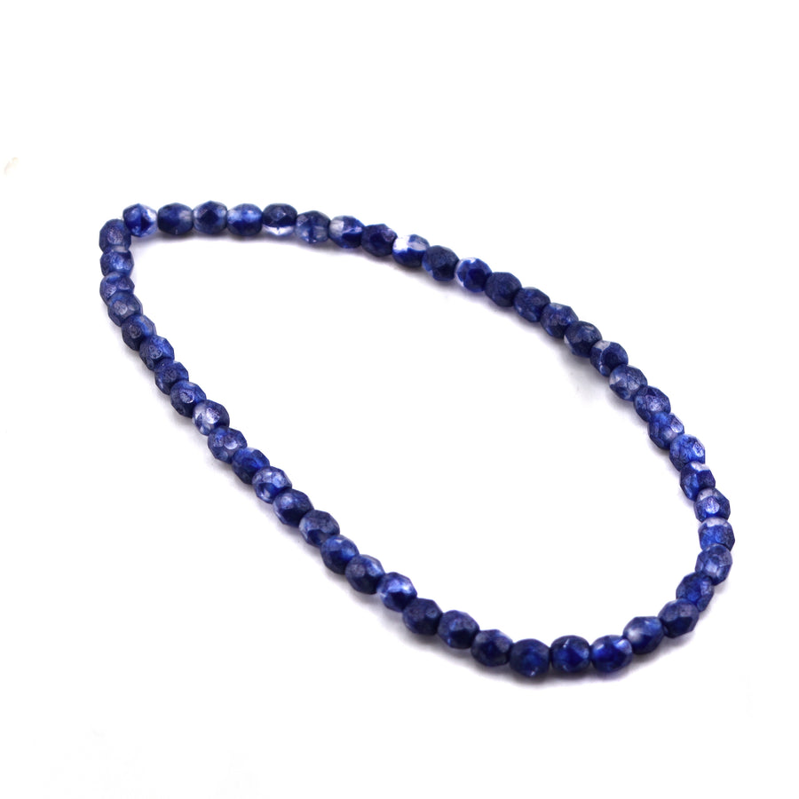 4mm- Indigo and Transparent with Matte Silver Finish