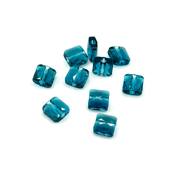 Swarovski 5053 Mini Square Bead- Indicolite 6mm Pk of 10