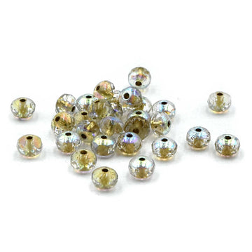 5mm Rondelles- Transparent AB Gold
