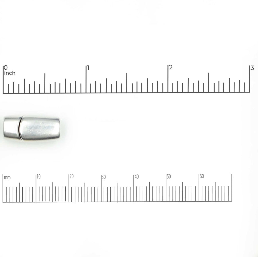 5mm Cylinder Clasp- Antique Silver