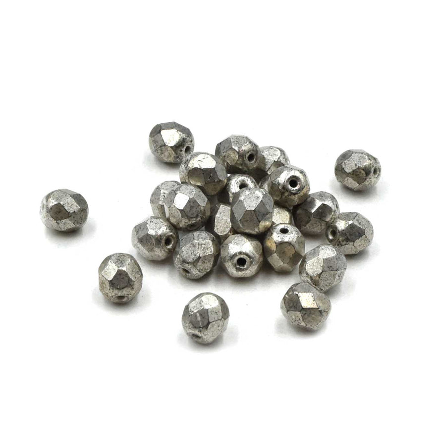 6mm- Antique Silver