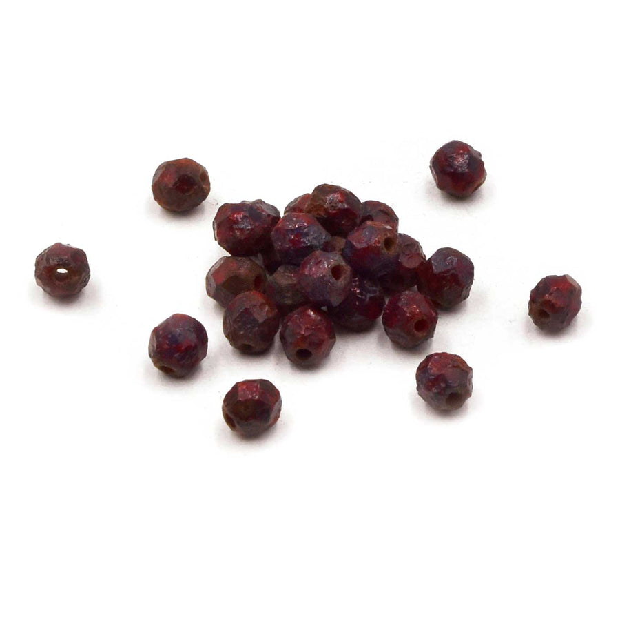 6mm- Picasso Opaque Red