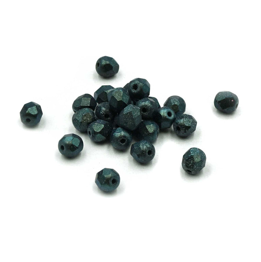 6mm- Polychrome Aqua Teal