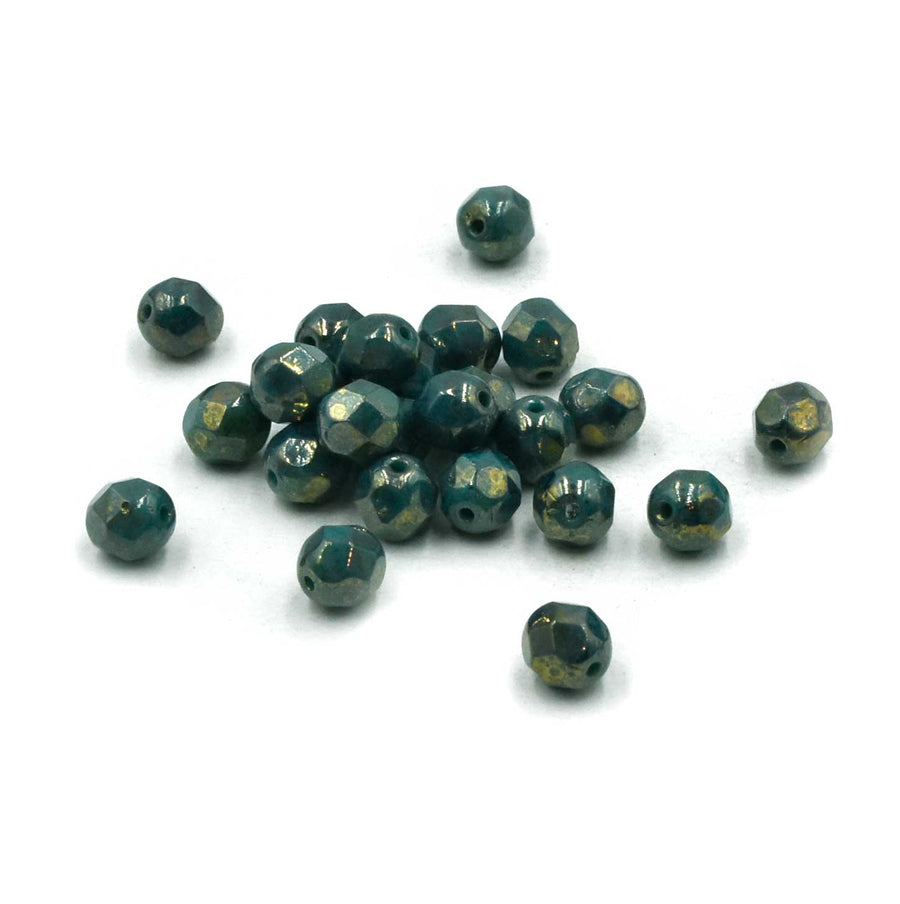 6mm- Turquoise Bronze Picasso