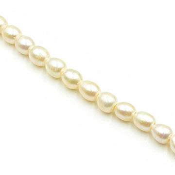 Large Hole Pearls- White Rice, 8mm