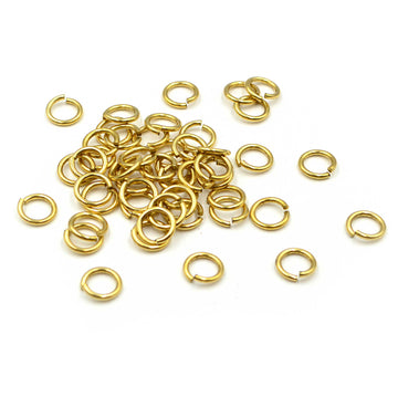 8.6mm/16g Jump Rings- Antique Gold