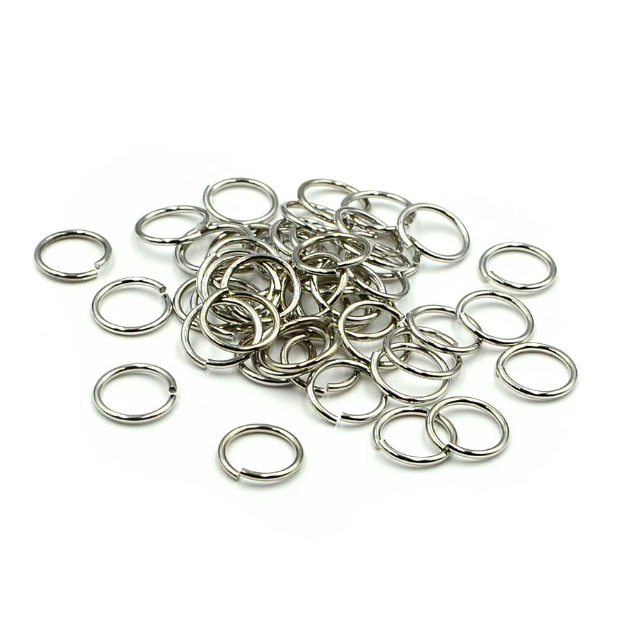 8mm/18g Jump Rings- Antique Silver