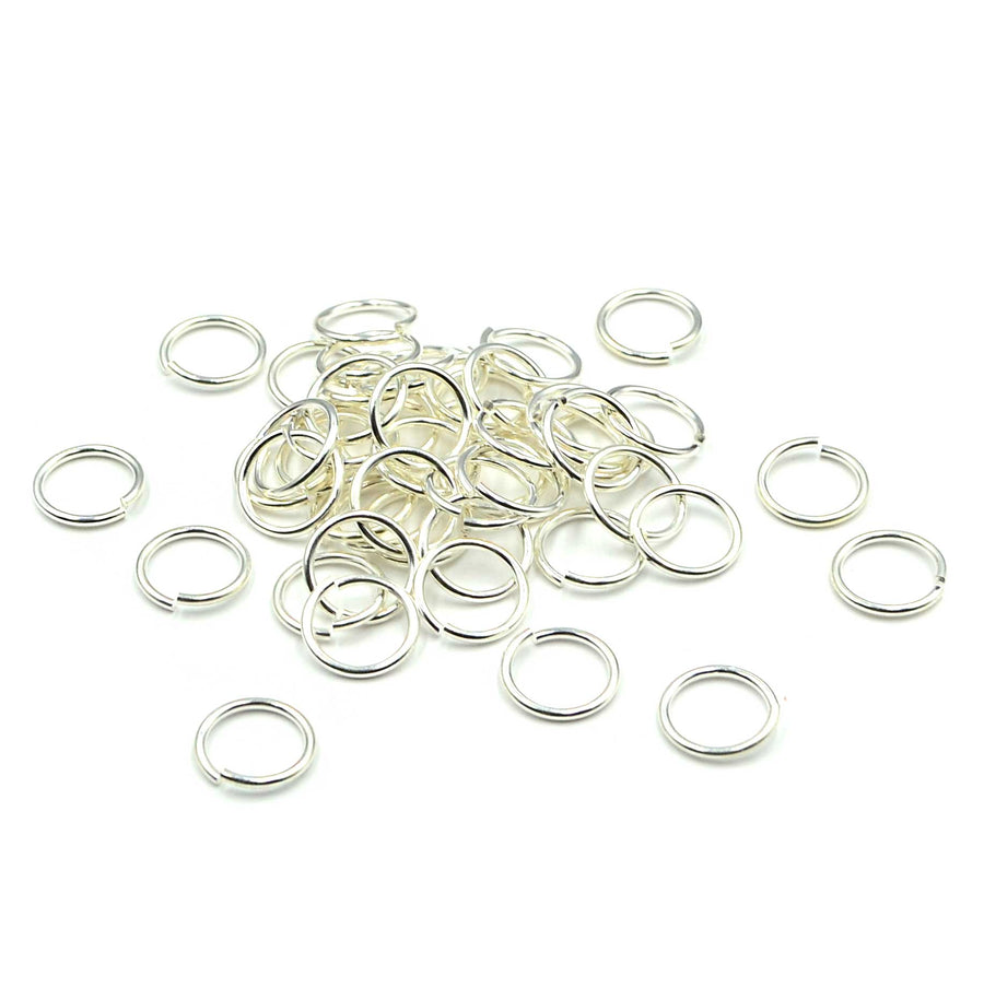 8mm/18g Jump Rings- Bright Silver