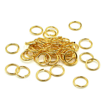 8mm/18g Jump Rings- Bright Gold