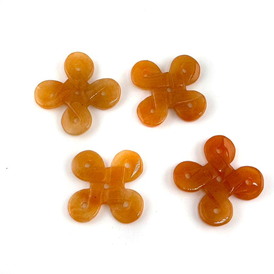 Clover Knot- Red Aventurine