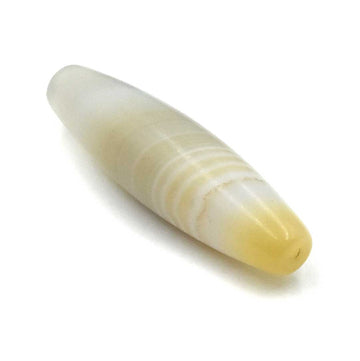 Agate Barrel- Matte White & Yellow