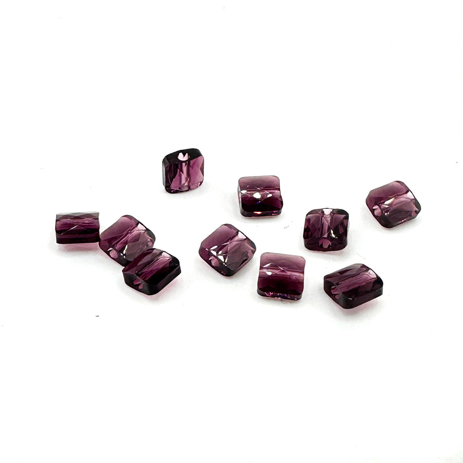 Swarovski 5053 Mini Square Bead- Amethyst 6mm Pk of 10