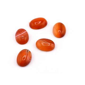 Banded Carnelian Cabochon 13 x 18mm