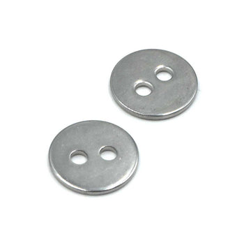 Basic Round Button- Matte Silver