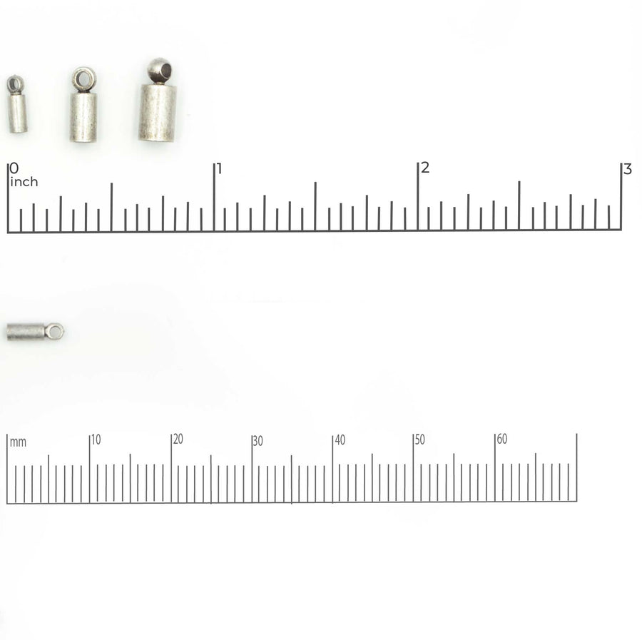 Elementary End Caps, 1mm- Antique Brass (6 pieces)