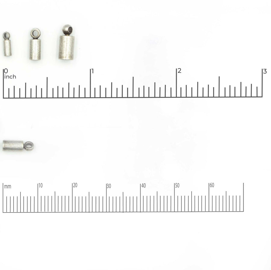 Elementary End Caps, 2mm- Antique Brass (6 pieces)