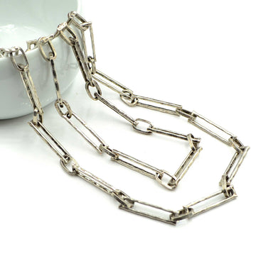 Rustic Rectangle- Antique Silver Chain by the Foot