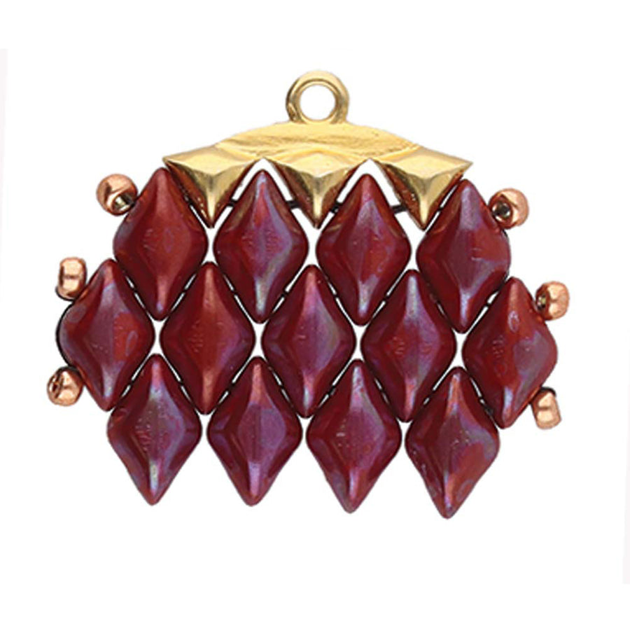 Cymbal Vani III GemDuo Bead Ending- 24kt Gold Plate