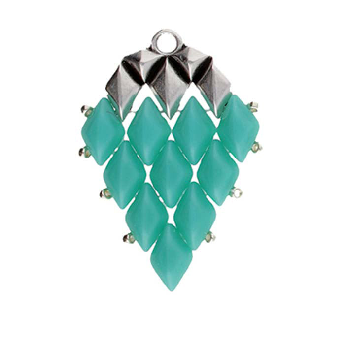 Cymbal Kalamos III GemDuo Bead Ending- Antique Silver