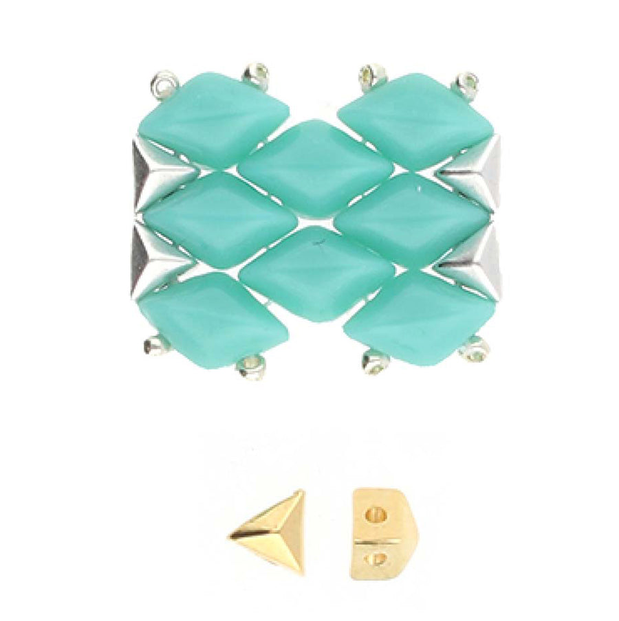 Cymbal Embourios GemDuo Side Bead- 24kt Gold Plate