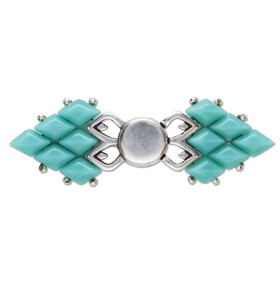 Cymbal Fylakopi II GemDuo Magnetic Clasp- Antique Silver