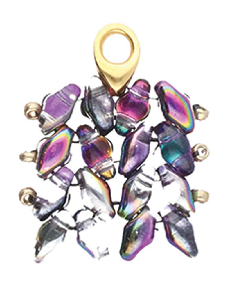 Cymbal Kolympos SuperDuo Bead Ending- 24kt Gold Plate