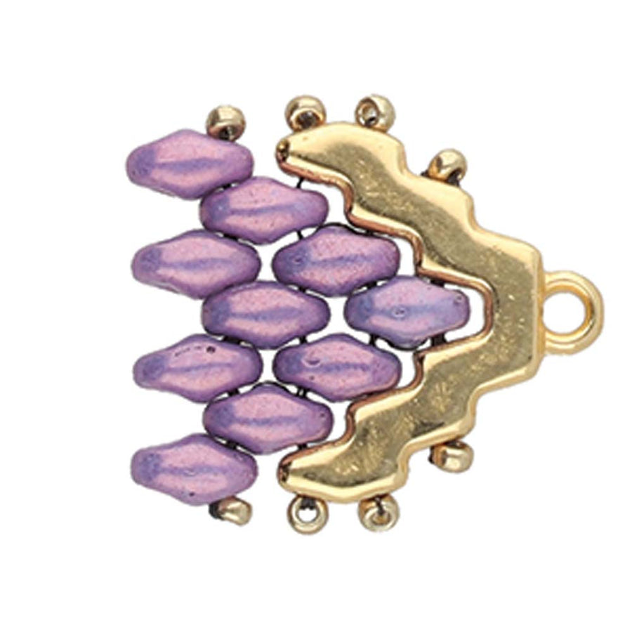 Cymbal Menites SuperDuo Bead Ending- Antique Silver