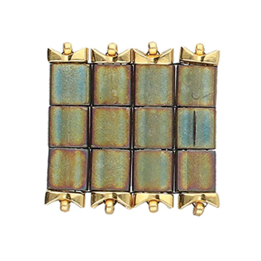 Cymbal Tourkou Tila Side Beads- Antique Brass (20 Pieces)