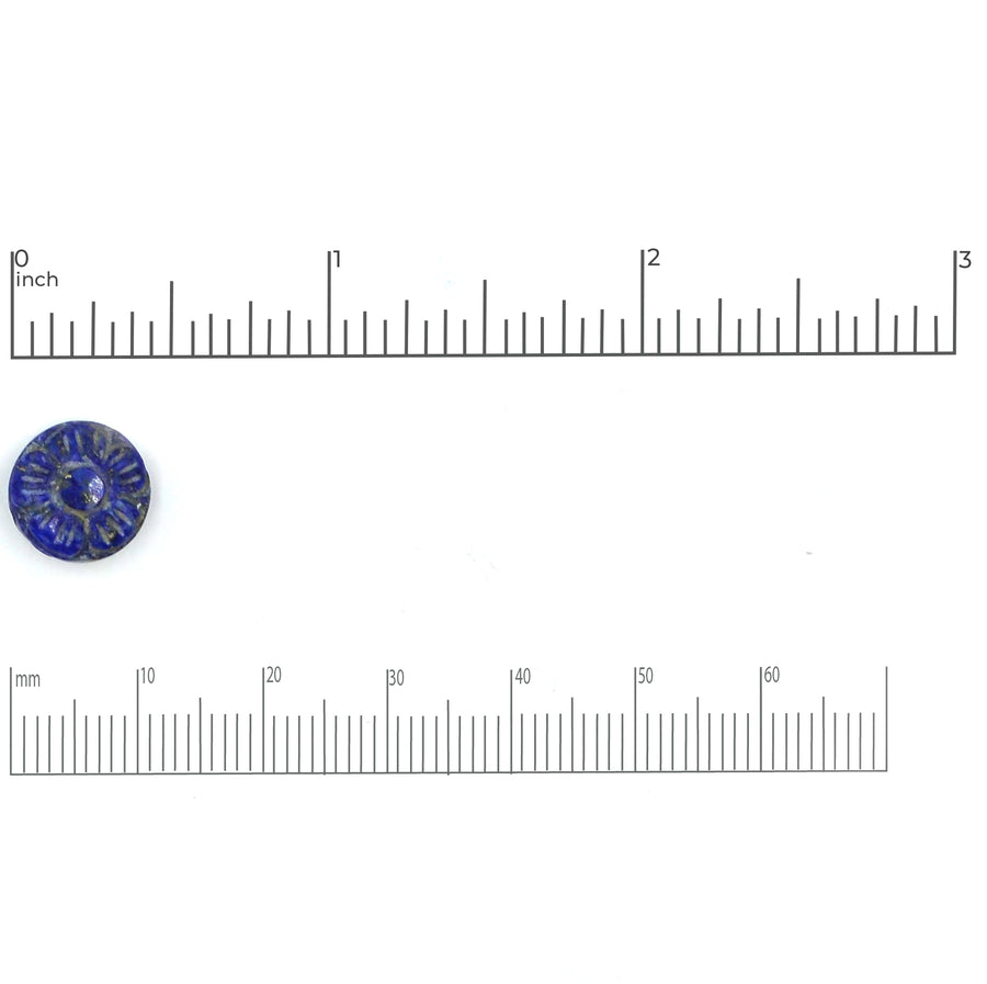 Carved Coin- Lapis