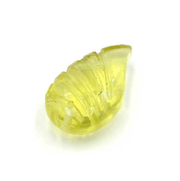 Carved Leaf- Lemon Quartz