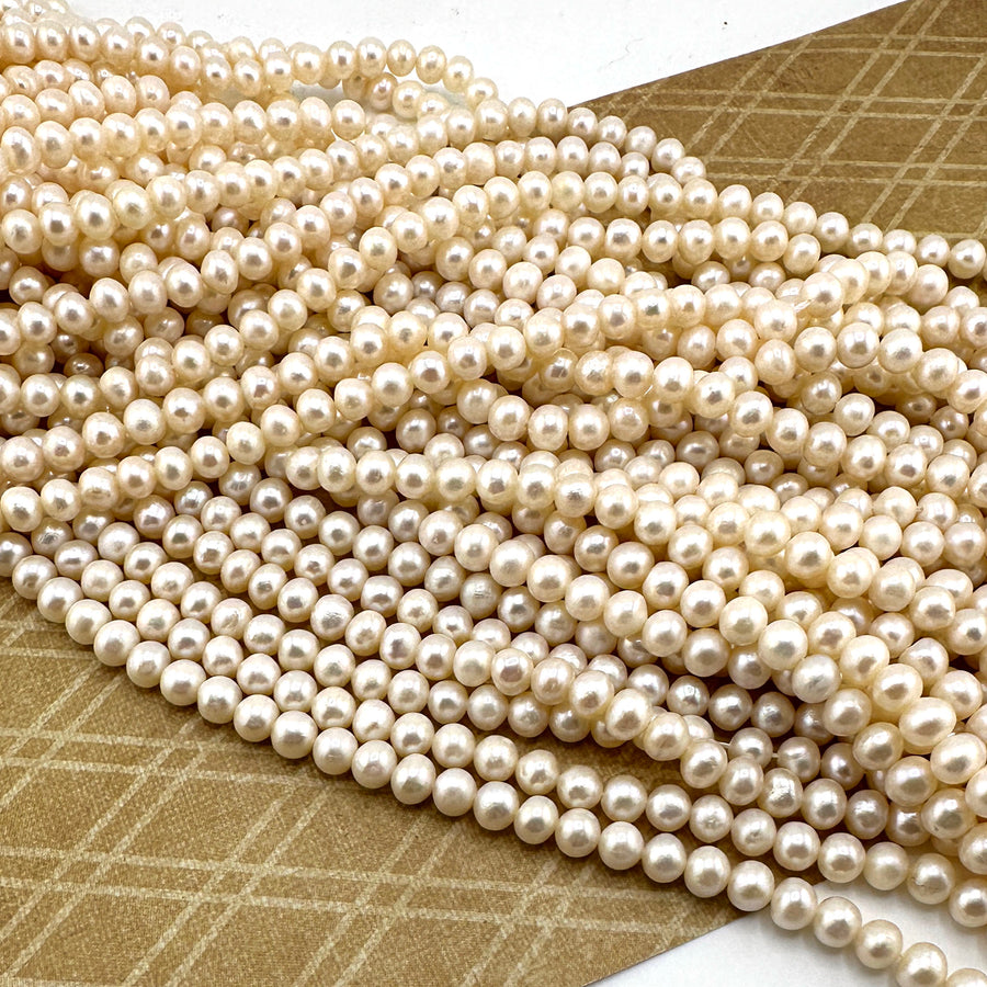 Creamy White Potato Pearls-5-6mm