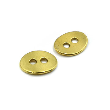 Curved Oval Button- Gold