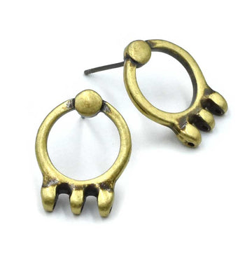 Cymbal Farali III SuperDuo Earrings- Antique Brass (1 Pair)