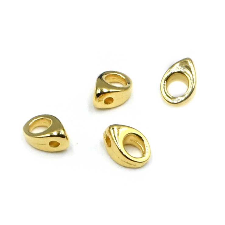 Cymbal Kolympos SuperDuo Bead Ending- 24kt Gold Plate