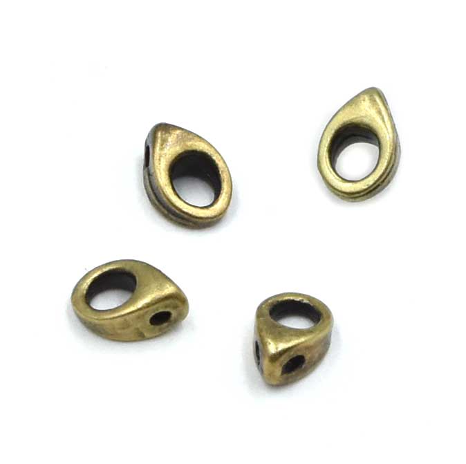 Cymbal Kolympos SuperDuo Bead Ending- Antique Brass