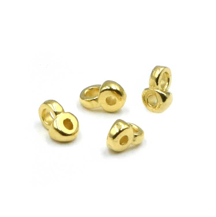 Cymbal Remata SuperDuo Bead Ending- 24kt Gold Plate