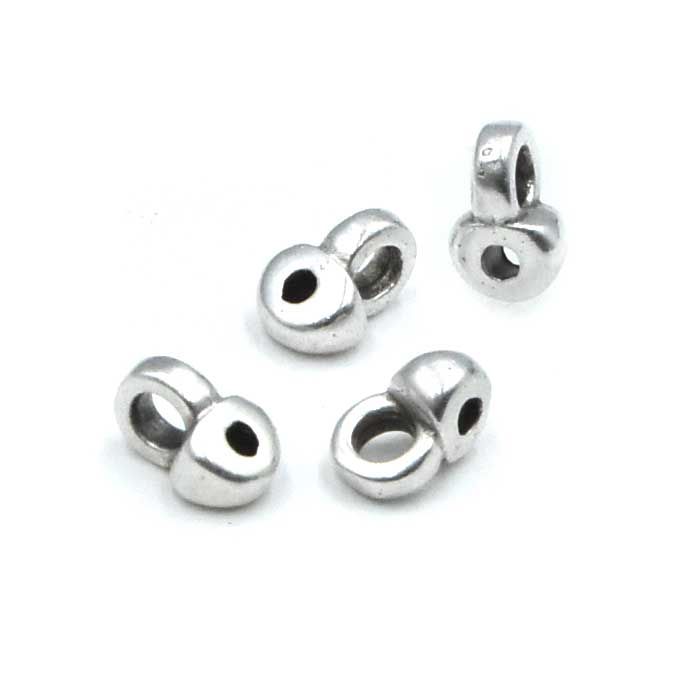 Cymbal Remata SuperDuo Bead Ending- Antique Silver