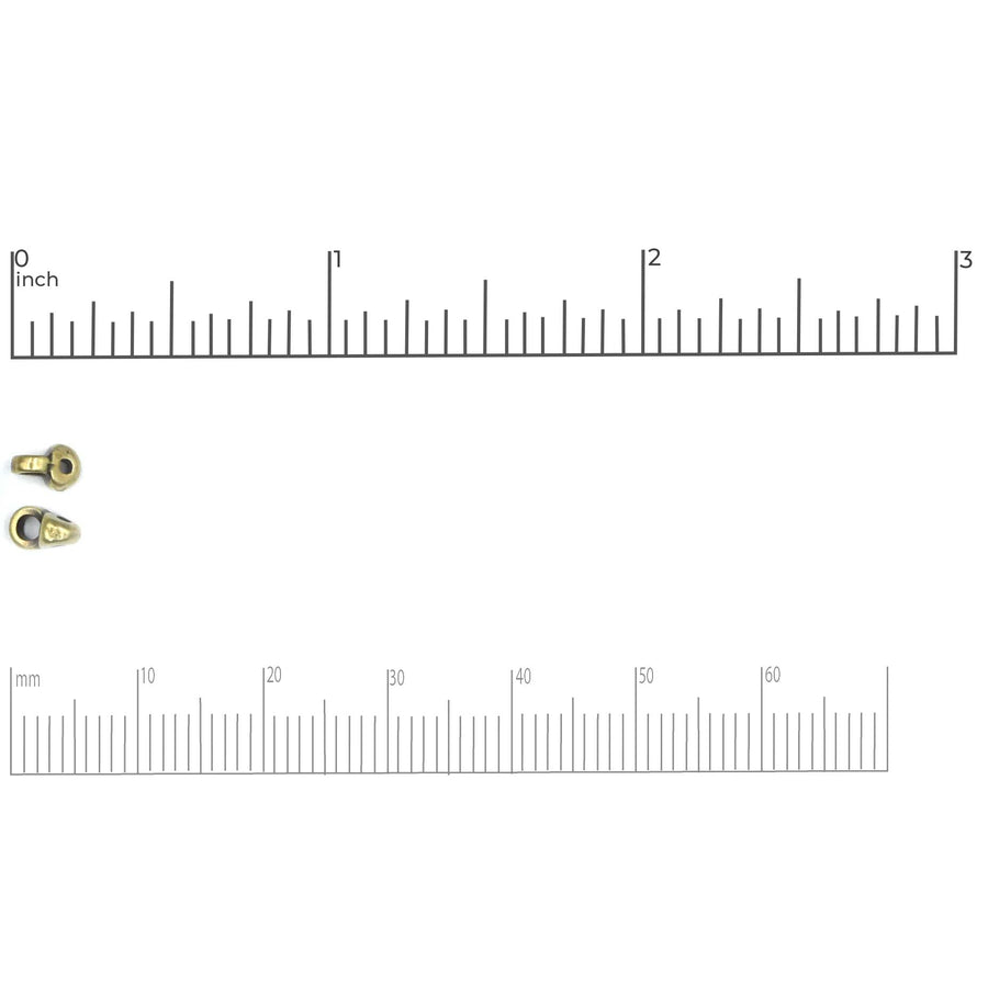 Cymbal Remata SuperDuo Bead Ending- Antique Brass