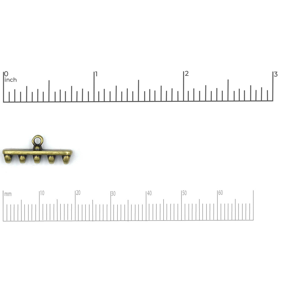 Cymbal Rozos V SuperDuo Bead End- 24Kt Gold Plate