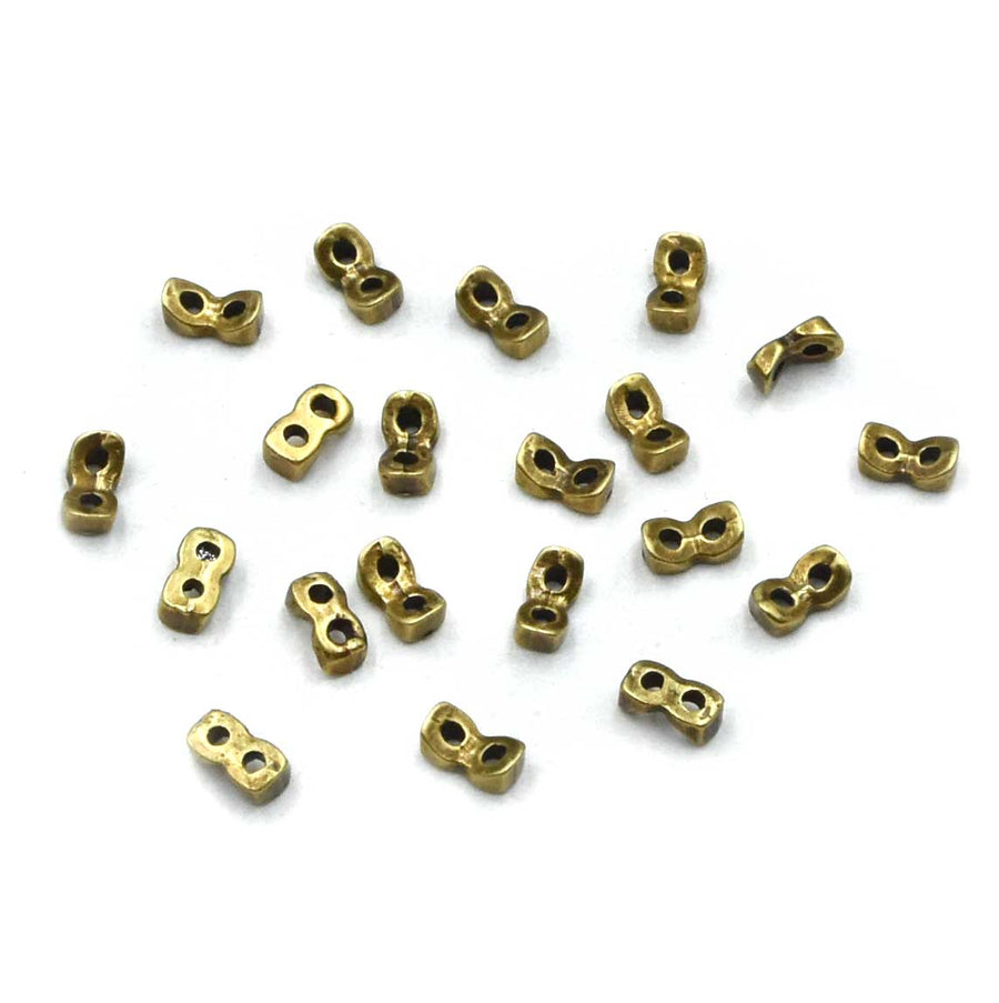 Cymbal Tourkou Tila Side Beads- Antique Brass (20 Pieces)