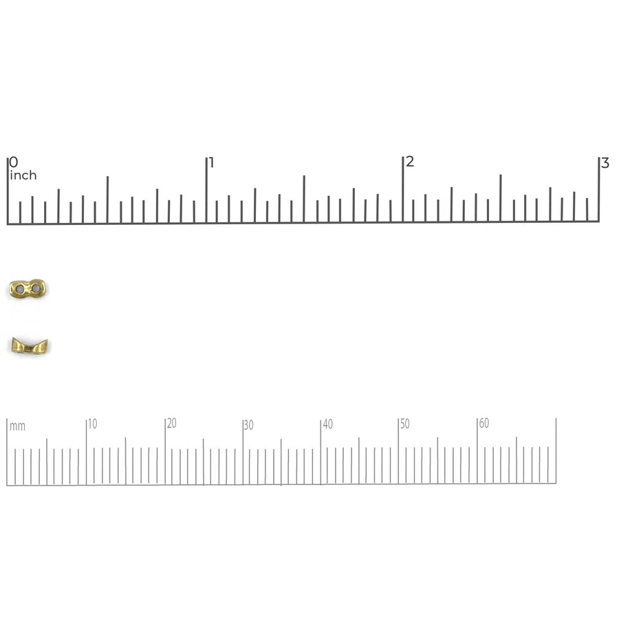 Cymbal Tourkou Tila Side Beads- 24kt Gold Plate (20 Pieces)