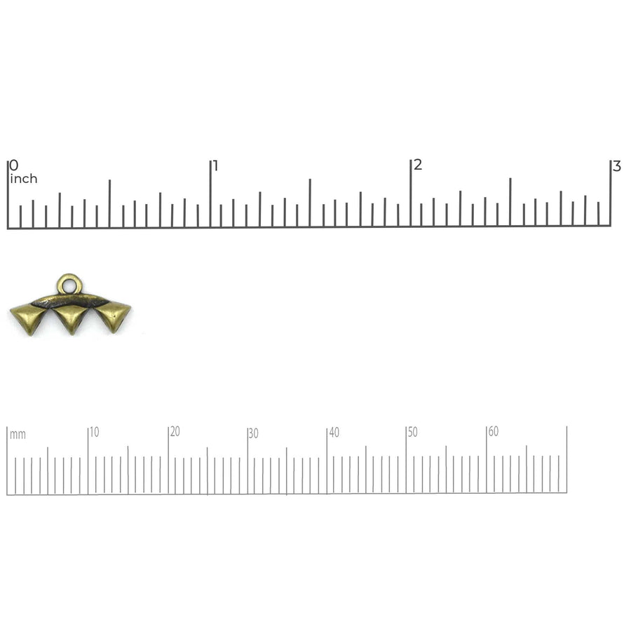 Cymbal Vani III GemDuo Bead Ending- Antique Silver